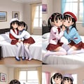 女の子ペアポーズ集2(4ポーズ×10枚) 10枚目