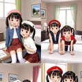 女の子ペアポーズ集2(4ポーズ×10枚) 6枚目