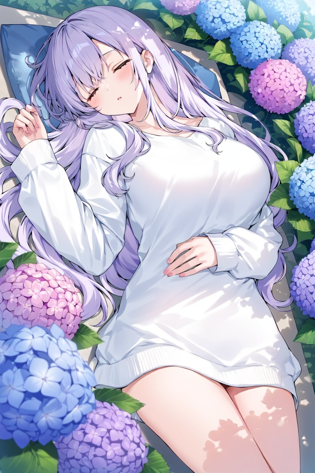 紫陽花の中で…。