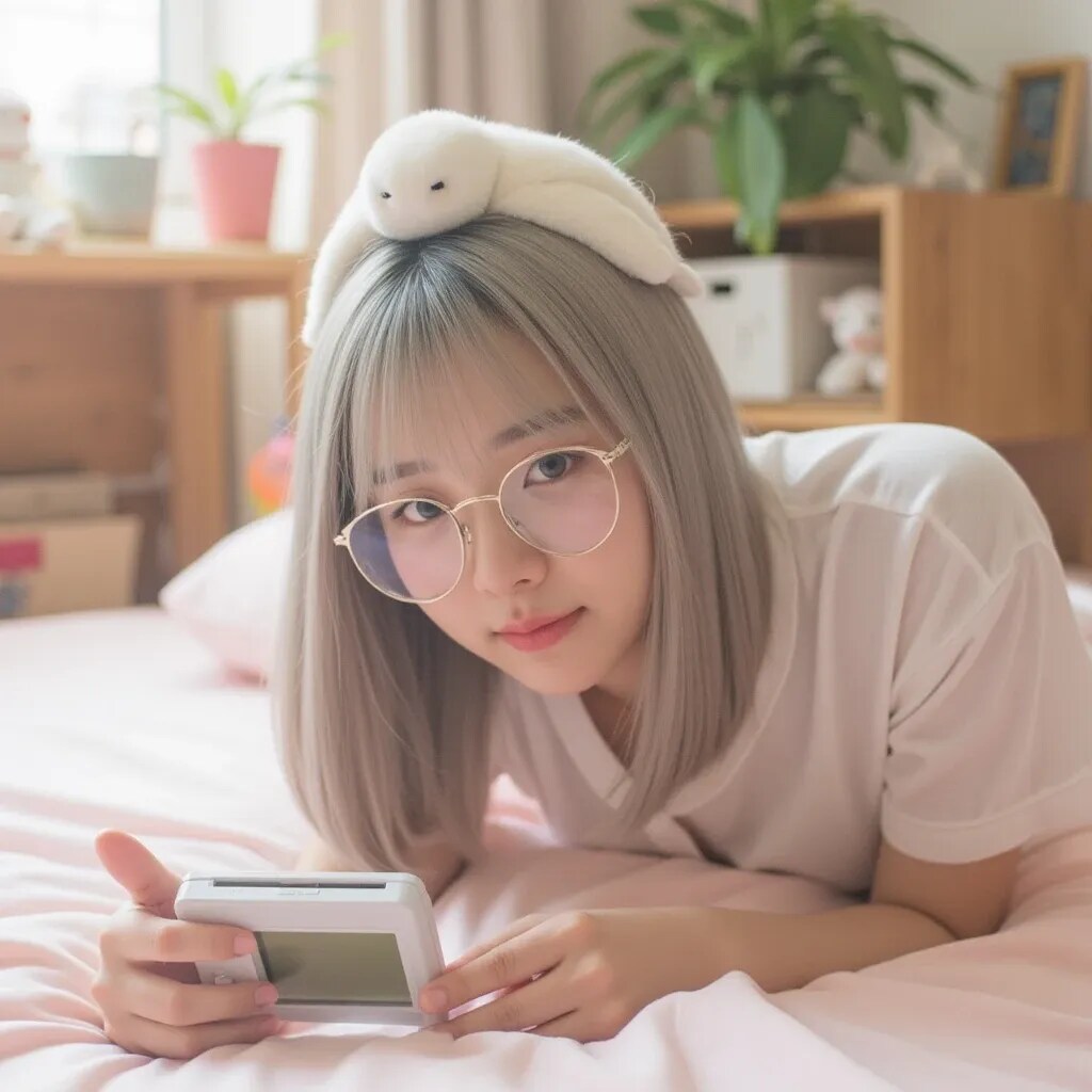 銀髪美少女