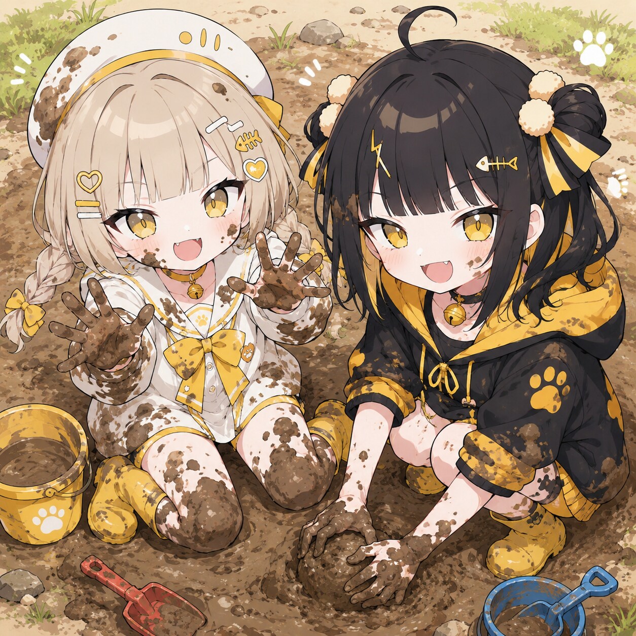 泥んこ遊び | の人気AIイラスト・グラビア
