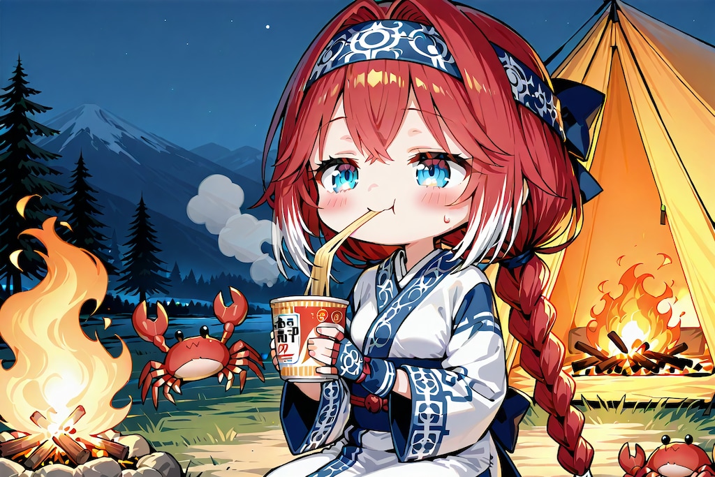 コロポックルたちはカニ鍋を食べる