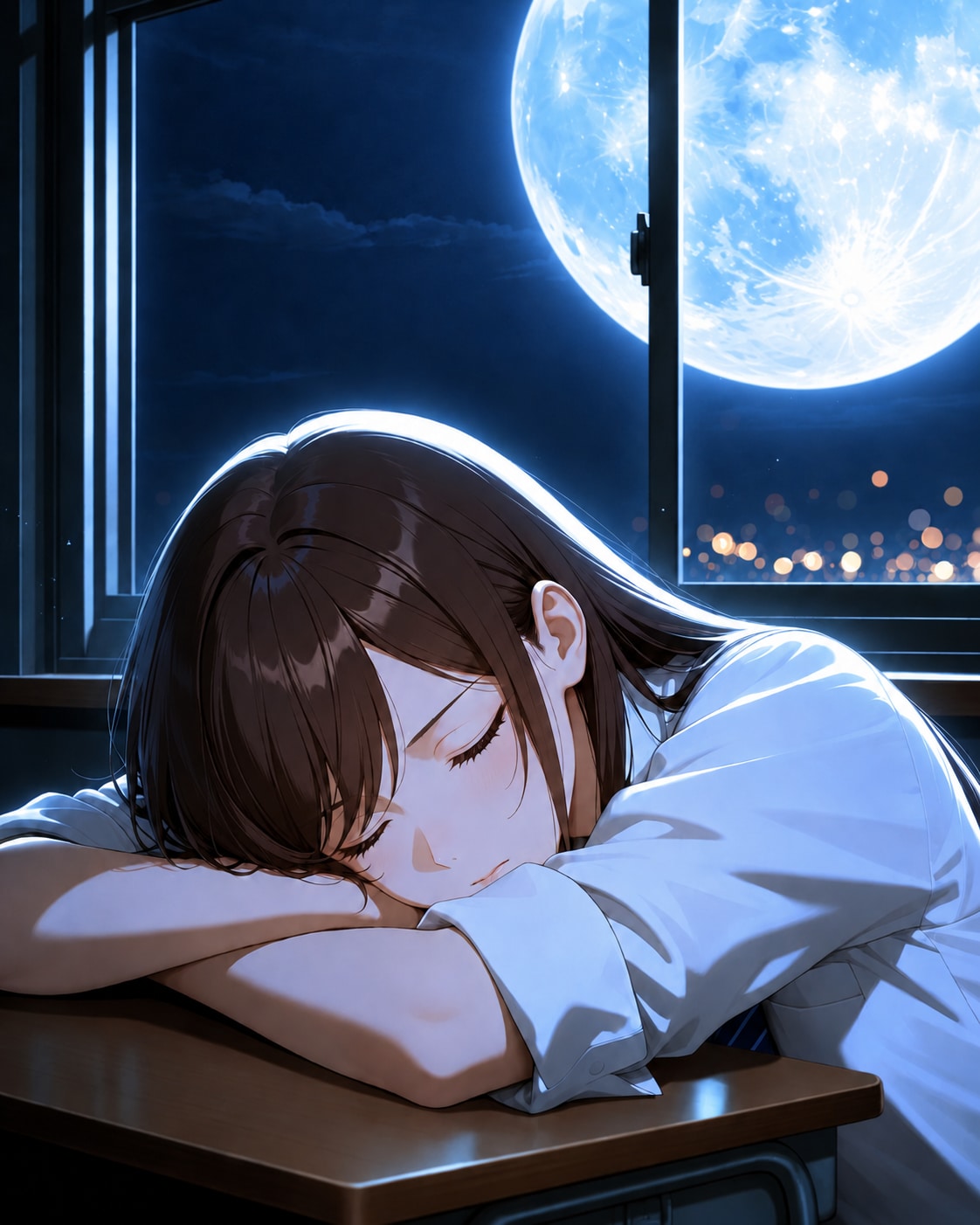 月夜のうたた寝 | の人気AIイラスト・グラビア