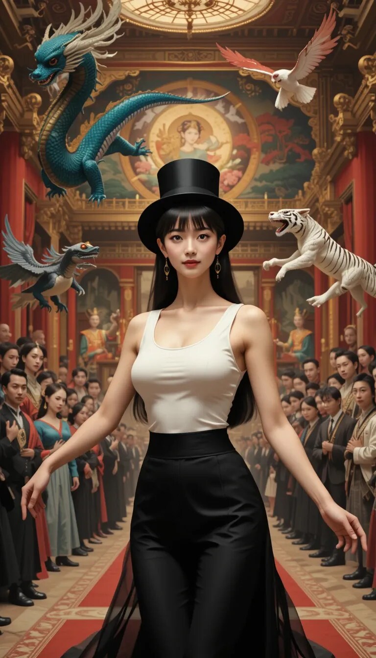 かっこかわいいダンサー白鳥英美梨の日本異世界御所公演