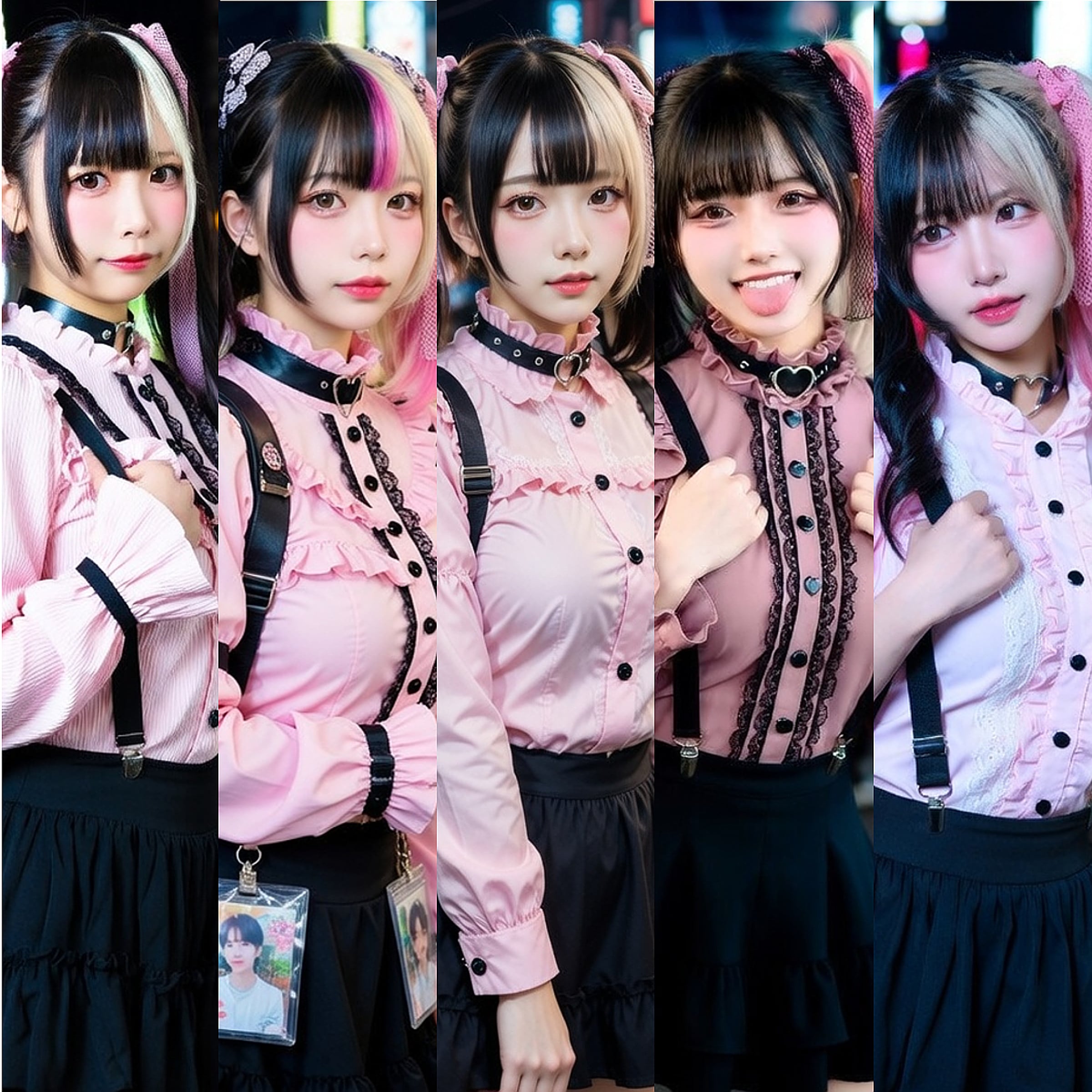【全年齢版001】歌舞伎町の地雷系女子コレクションCO001　Model №001 003 006 007 008 | の人気AIイラスト・グラビア