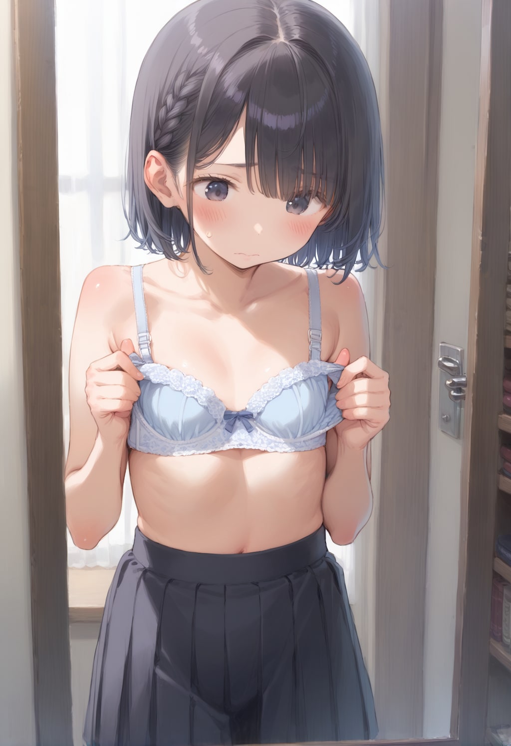 貧乳に悩む地味な子
