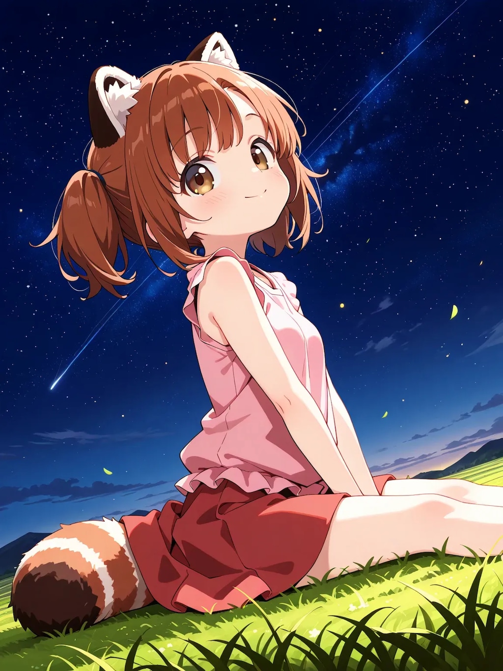 星空を見上げるりリサ