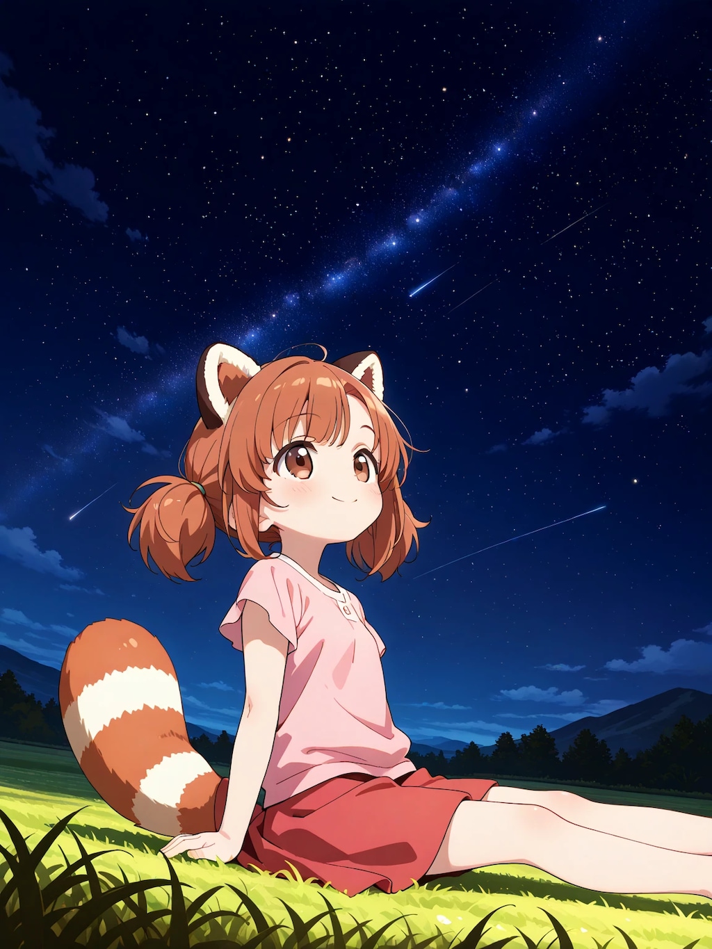 星空を見上げるりリサ