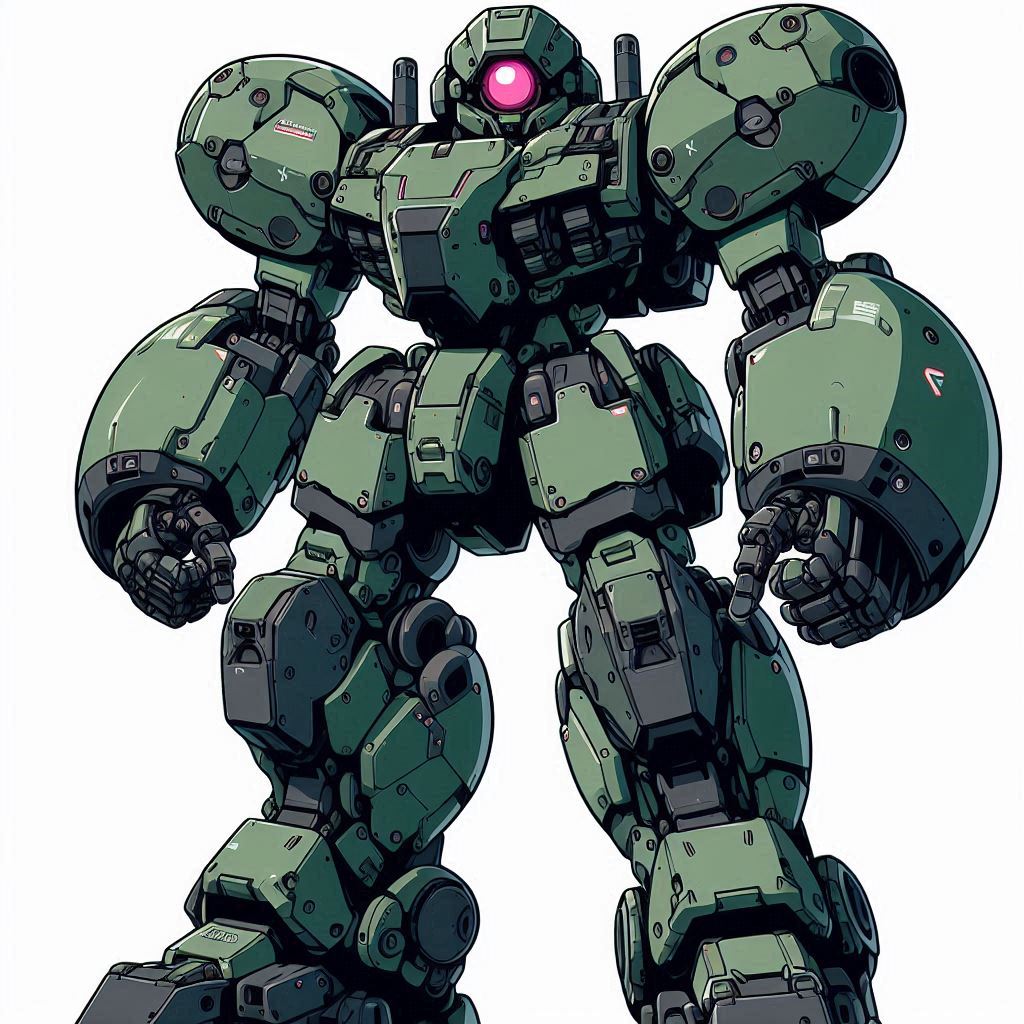 AIガチャ戦機 少数生産機 立ち絵＆三面図経由フィギア（チャット編集フィギア 習作）
