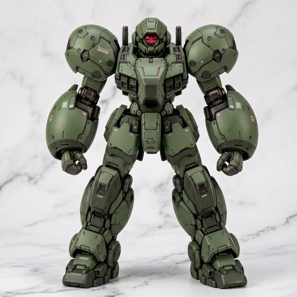 AIガチャ戦機 少数生産機 立ち絵＆三面図経由フィギア（チャット編集フィギア 習作）