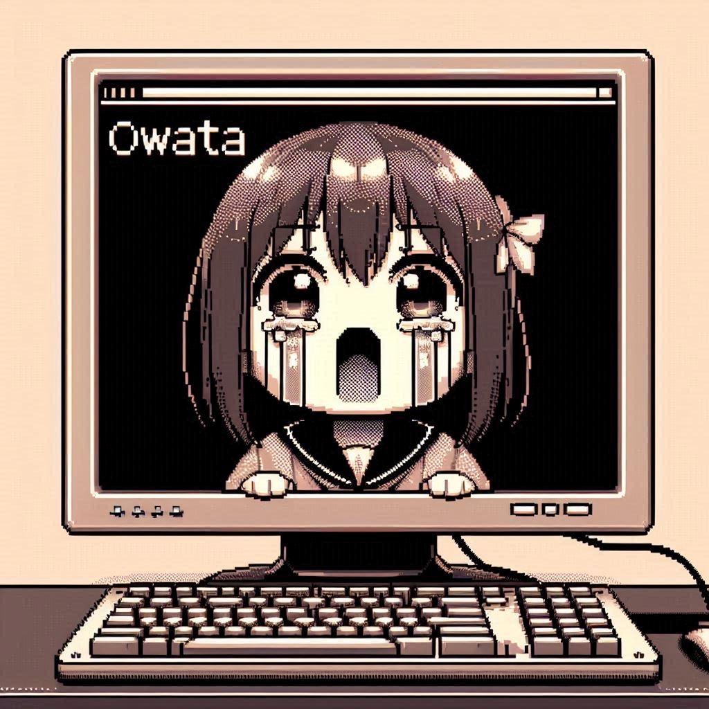 【謎画像】レトロゲームに閉じ込められた女の子