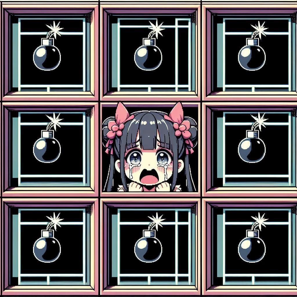 【謎画像】レトロゲームに閉じ込められた女の子