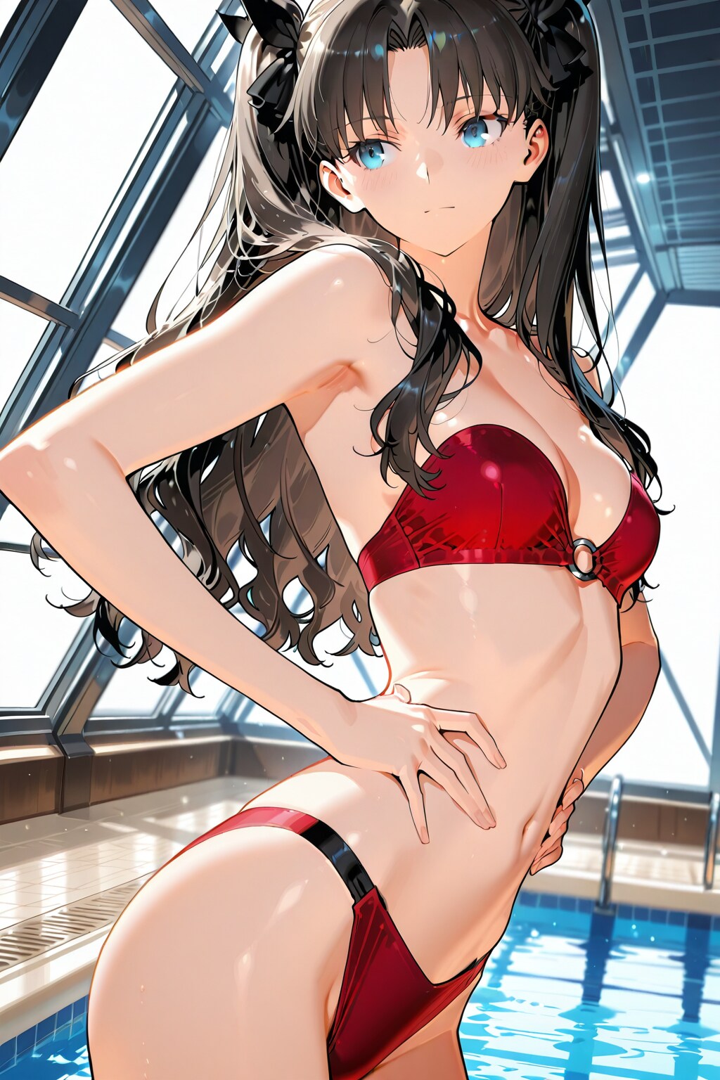 例のプールに来た、遠坂凛ちゃん