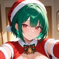 クリスマスコスプレのみどりちゃん 2枚目