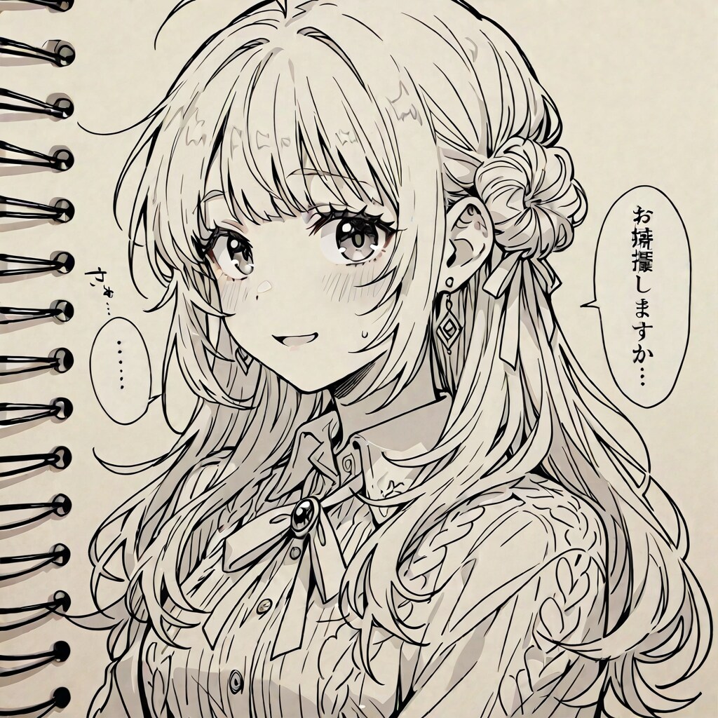 ちちぷい少女（ラフ画）