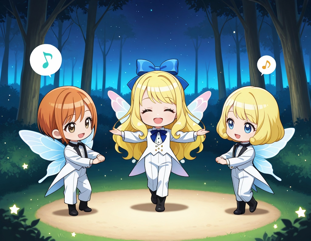 歌って踊る妖精達