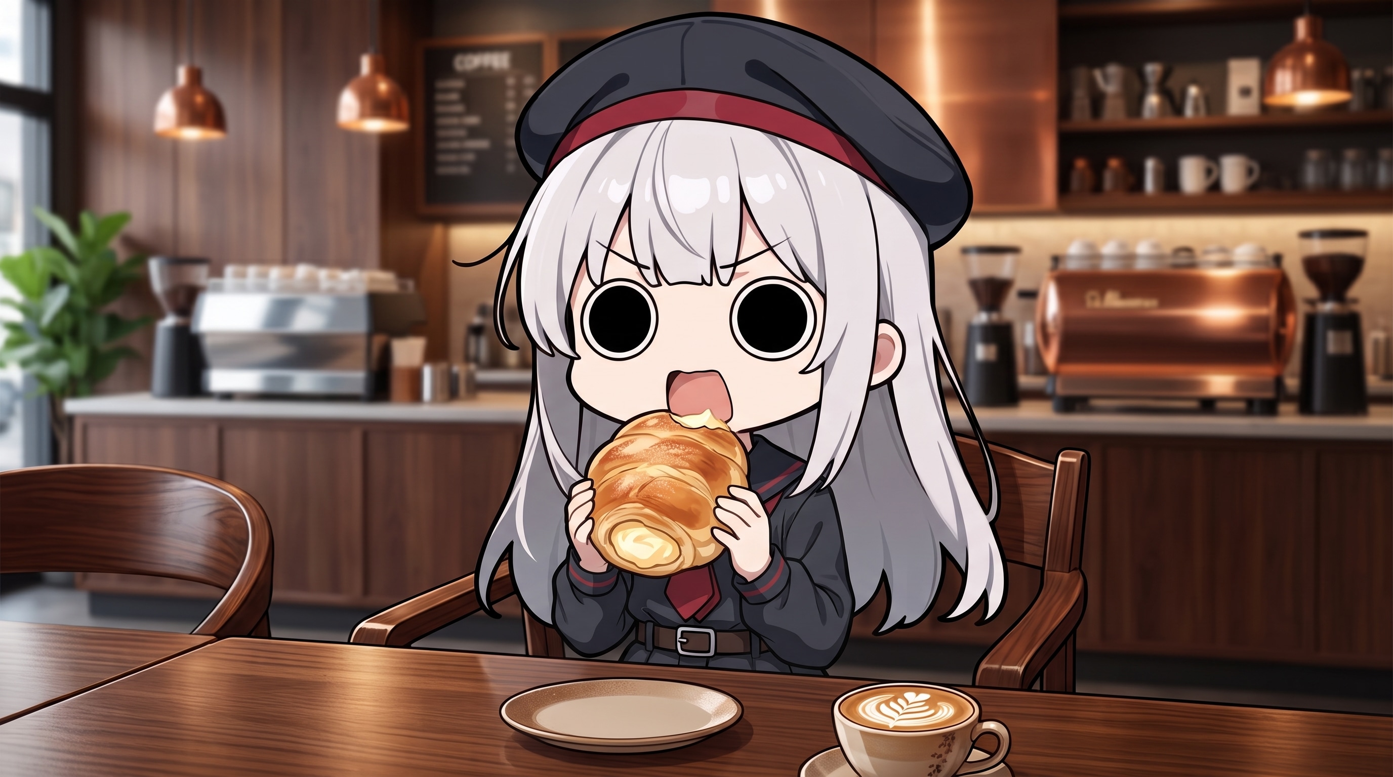 クリームパンを頂くえらいこっちゃ嬢 | の人気AIイラスト・グラビア