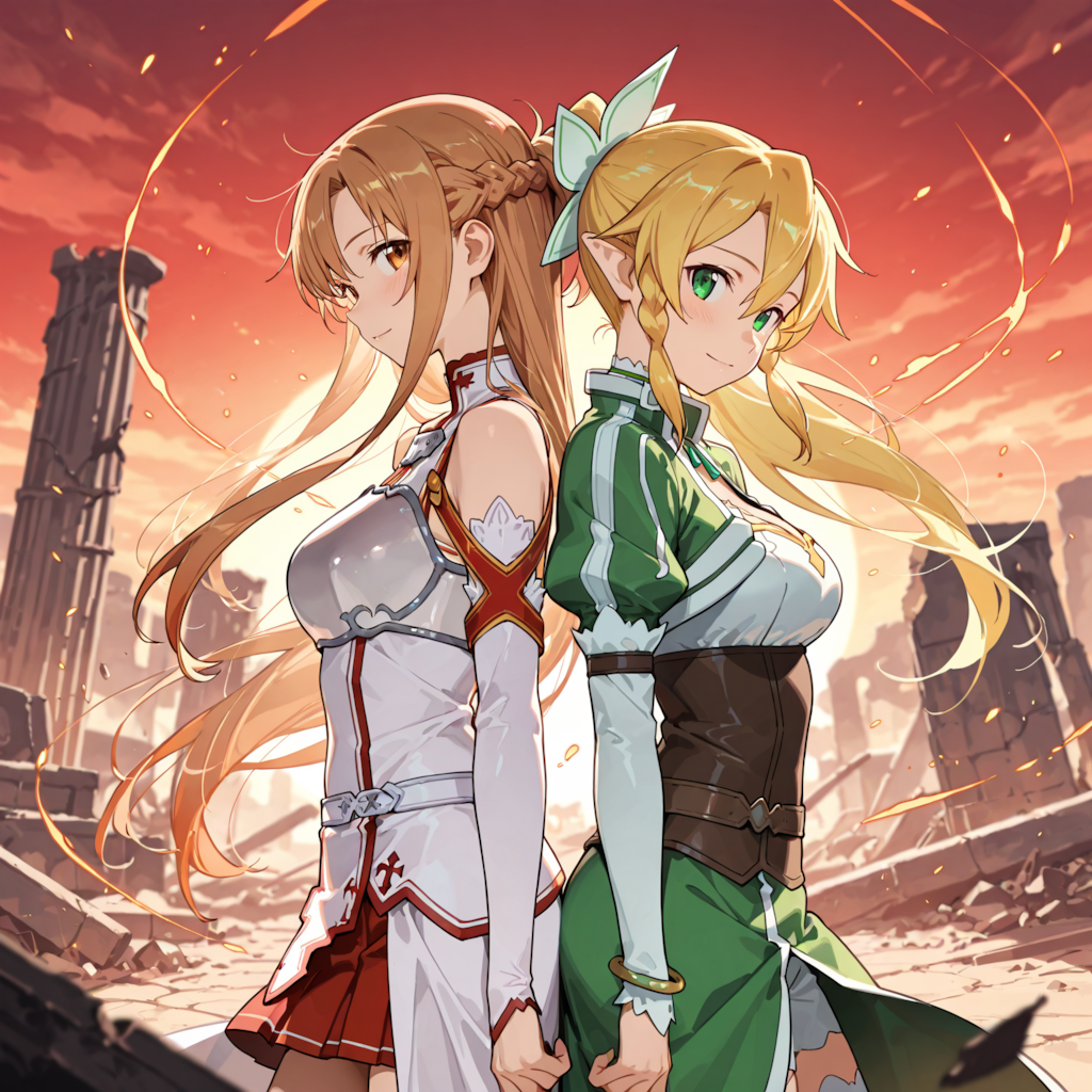 SAO＋ALO　アスナ＆リーファ共闘