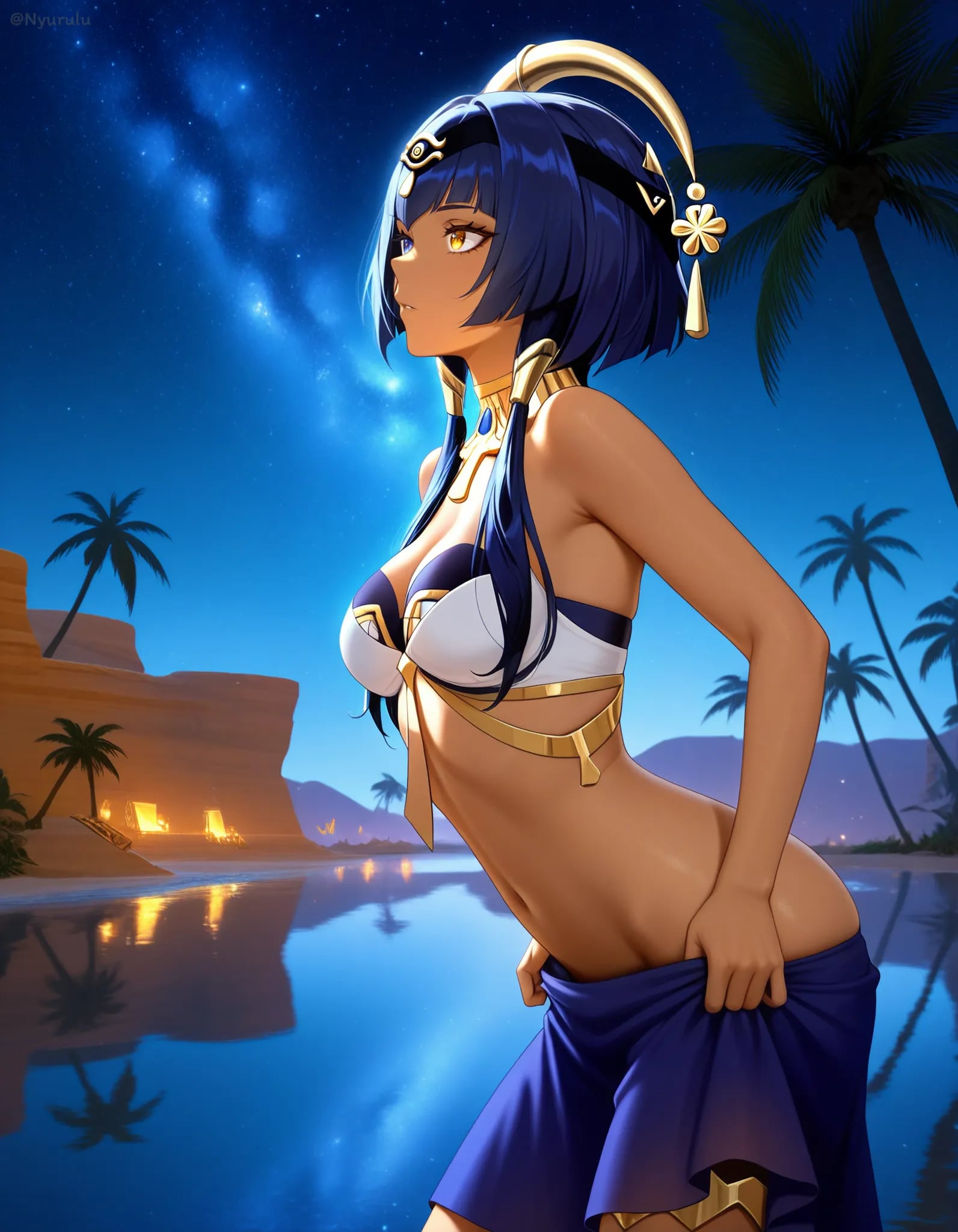 【リクエスト】オアシスで水浴びするキャンディス