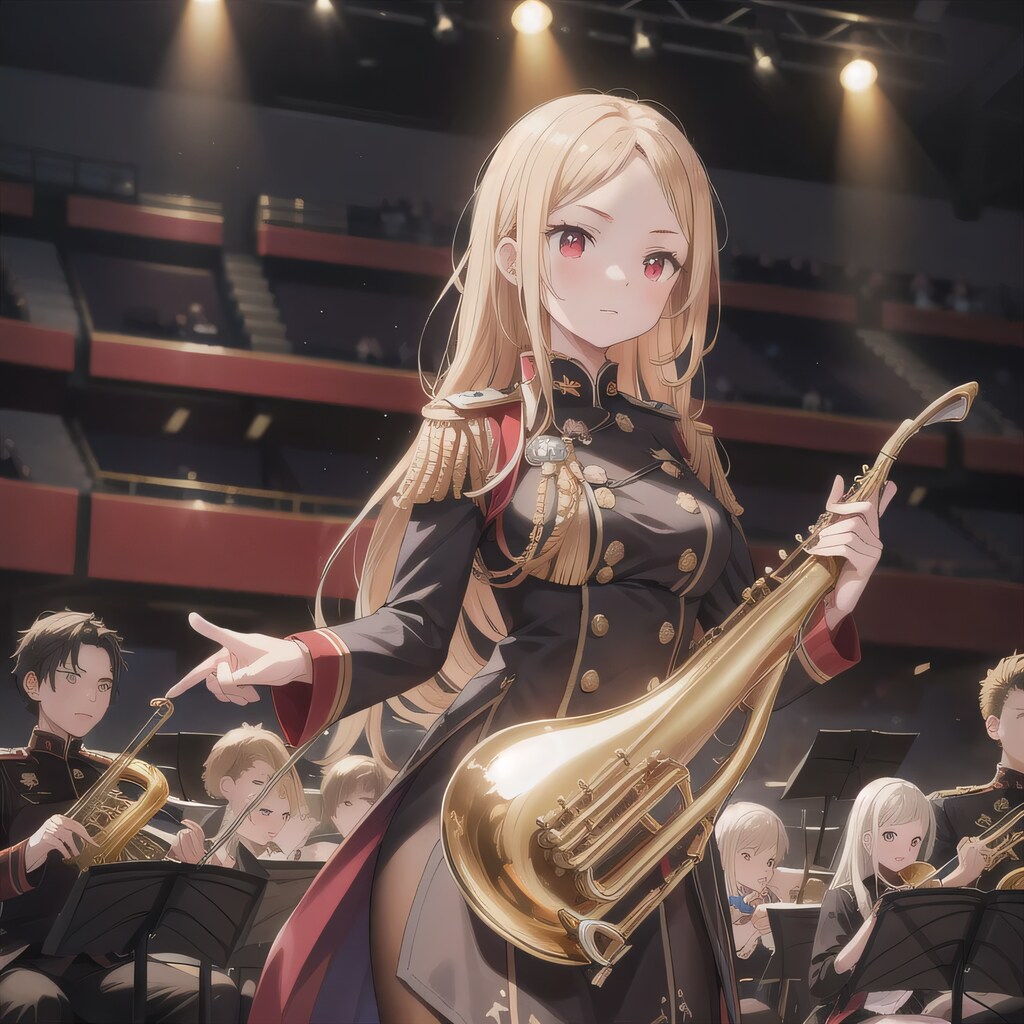 金髪ロングでブラスバンドの少女５