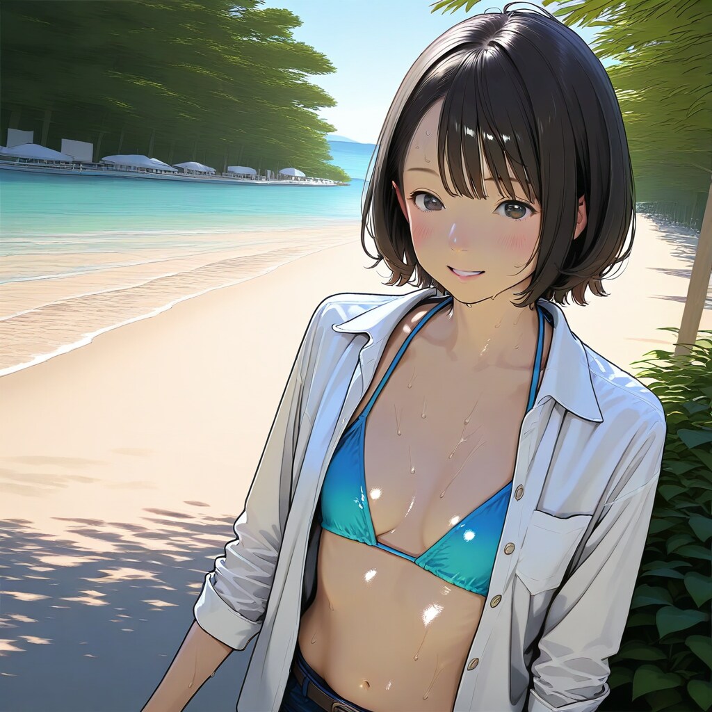 この辺で泳ぐ？