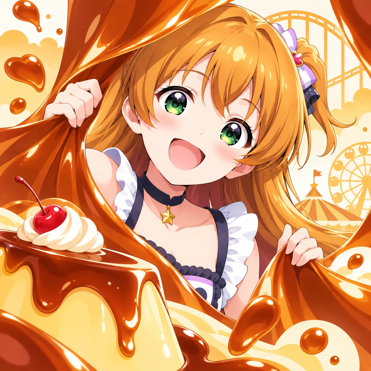 プリン遊園地にて（７）３時のアイドル　GPTimages2.5 | の人気AIイラスト・グラビア