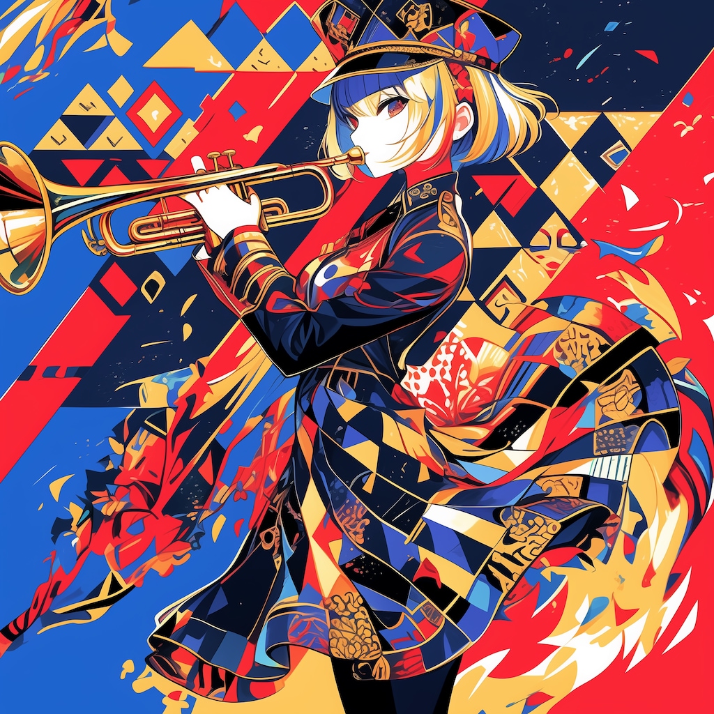 マーチングバンドの少女