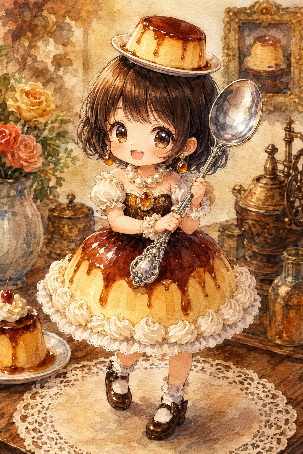 擬人化プリンちゃん | の人気AIイラスト・グラビア