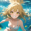 湖夏ちゃんと白い水着 5枚目