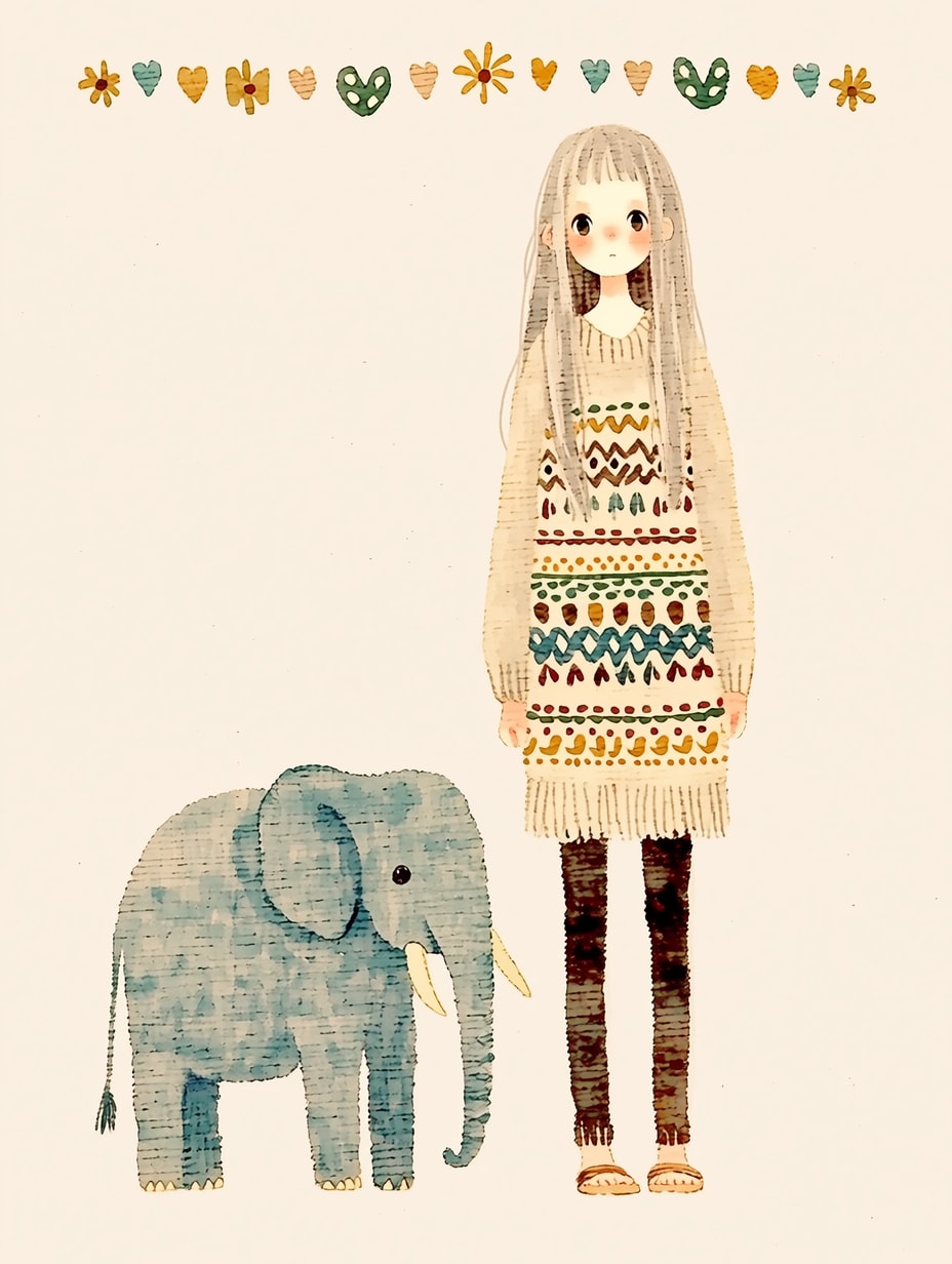 子象と彼女 | の人気AIイラスト・グラビア