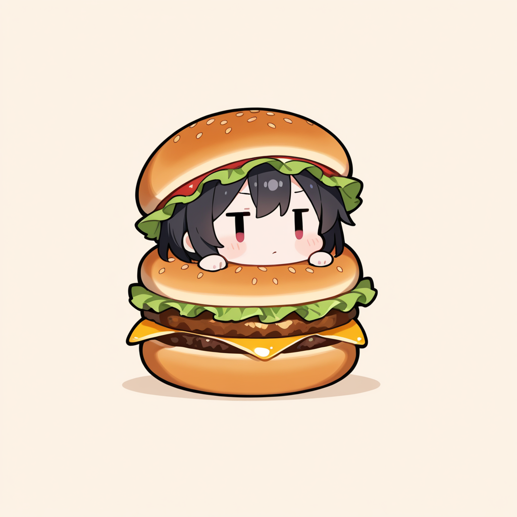 ハンバーガーに挟まる | の人気AIイラスト・グラビア