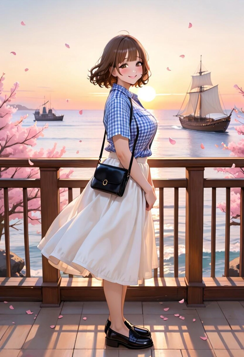 海岸通りに春が舞う