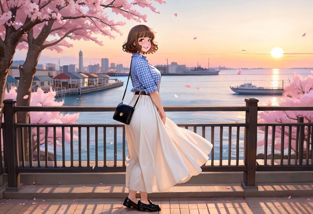 海岸通りに春が舞う