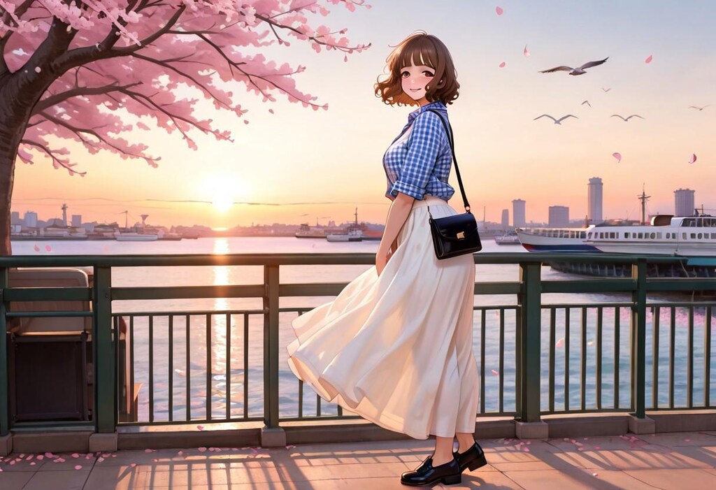 海岸通りに春が舞う