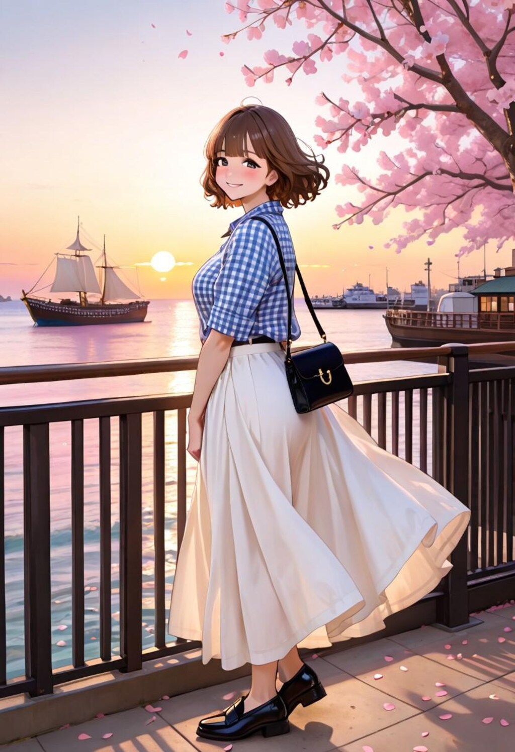 海岸通りに春が舞う