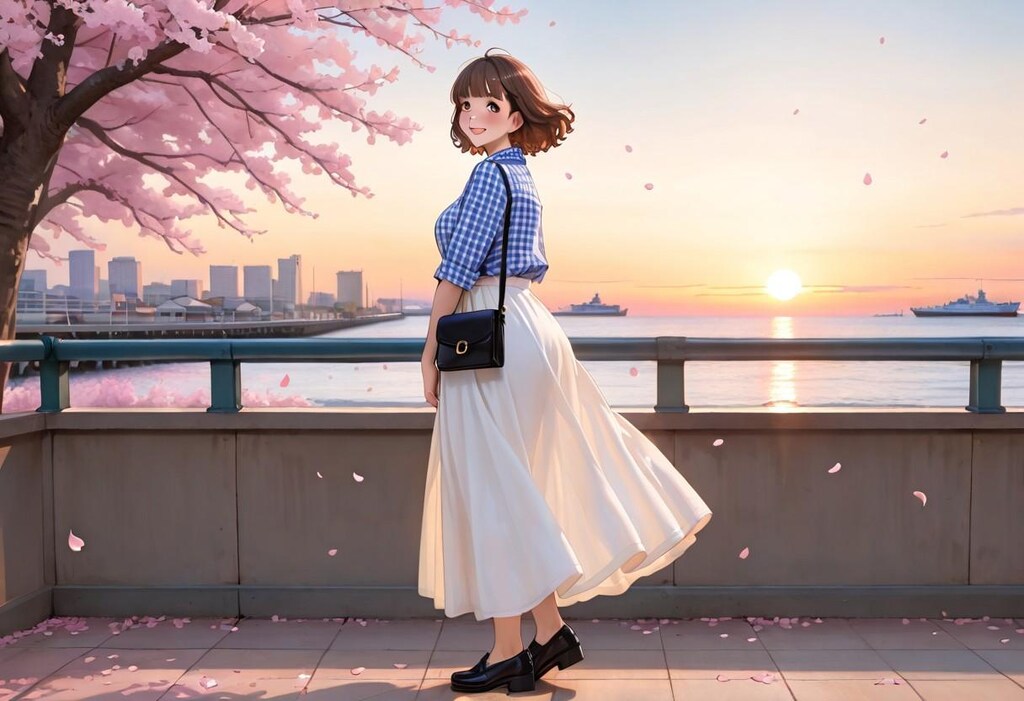 海岸通りに春が舞う