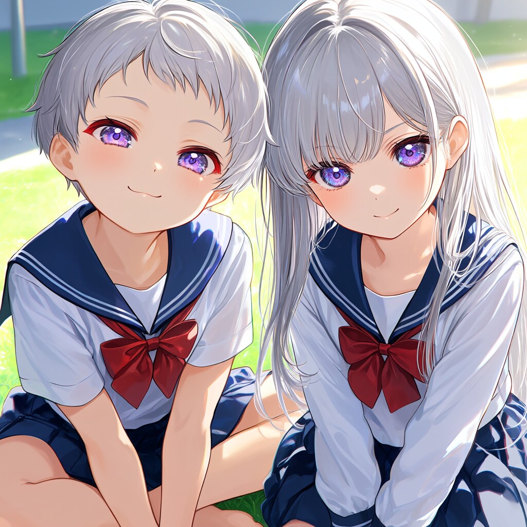 中庭にて