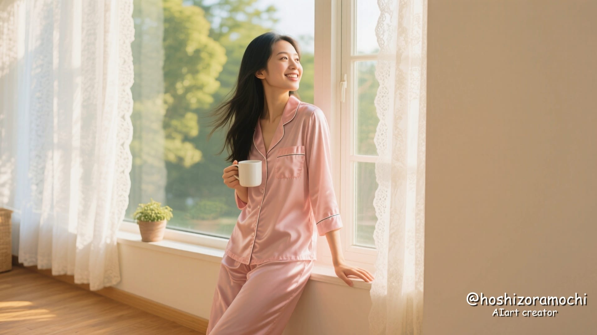 朝陽に溶ける、至福の時間 | の人気AIイラスト・グラビア