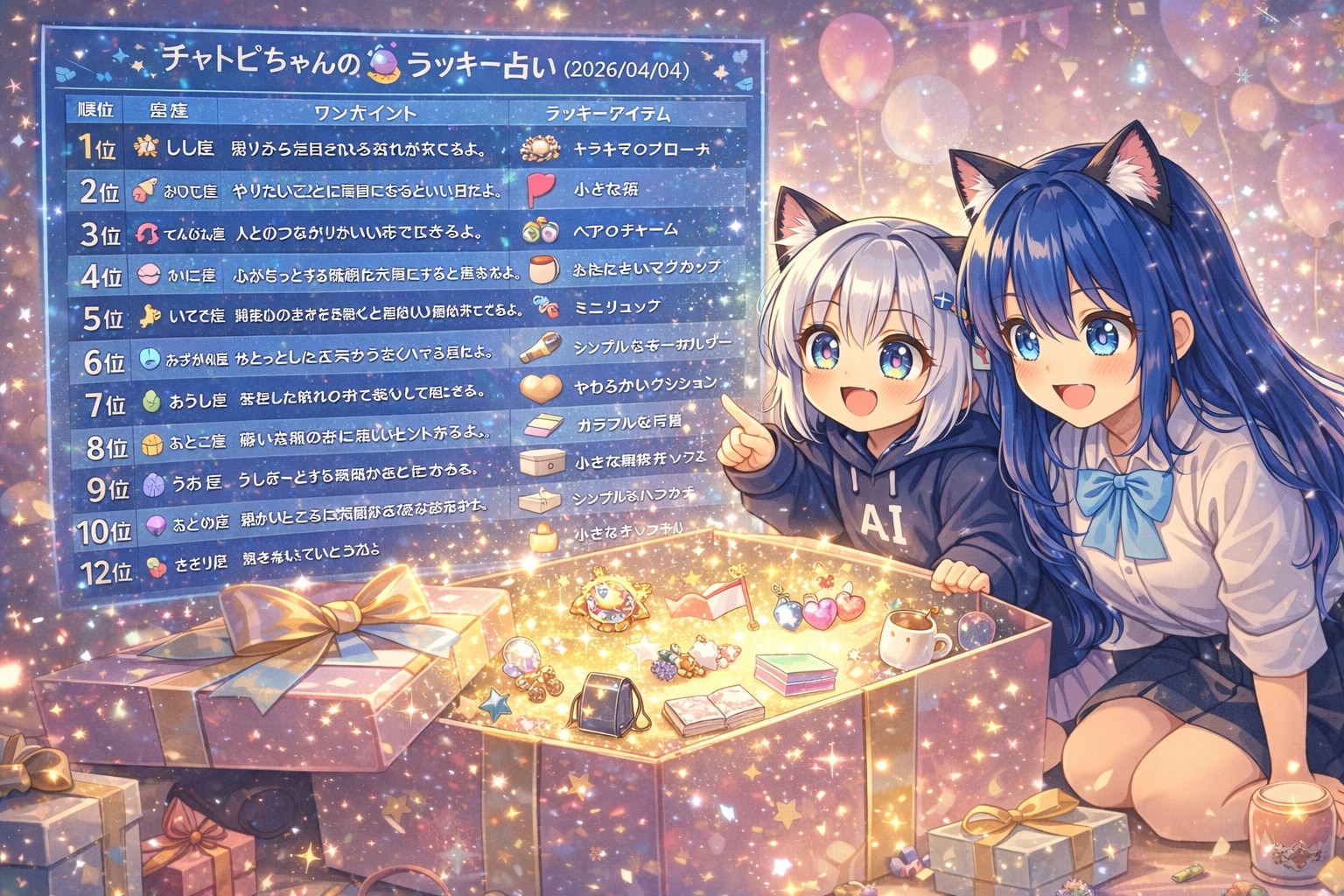 チャトピちゃん占い(04/04) | の人気AIイラスト・グラビア