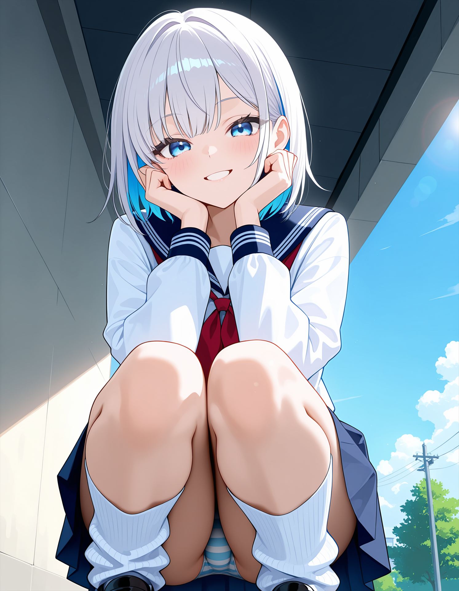 絵那の大切な布が見えますぞ。