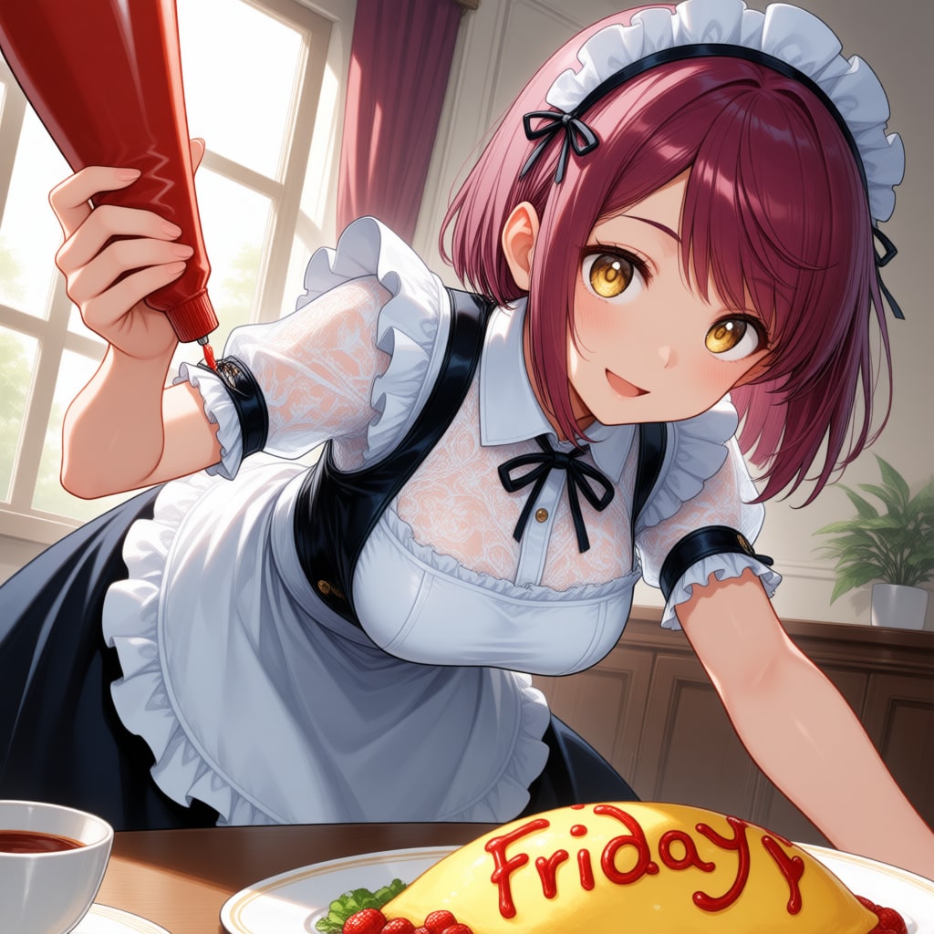 おはようございます（挨拶メイドの芽衣ちゃん）