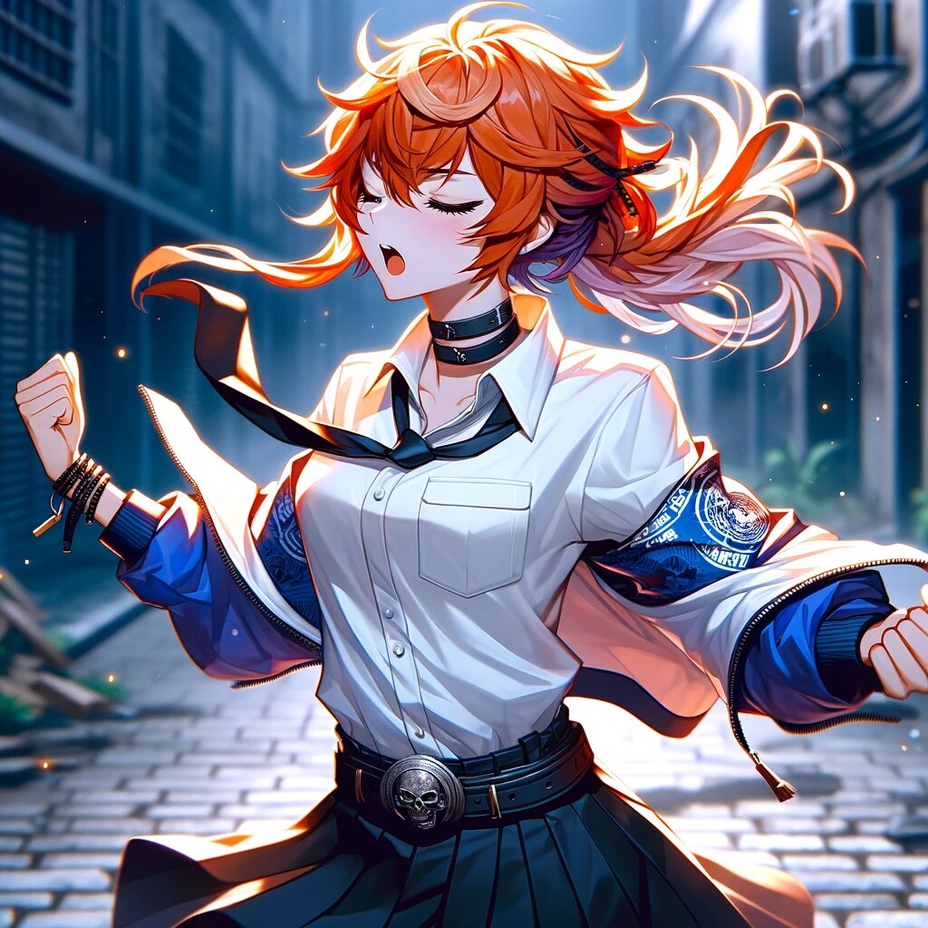 誰もいないスラム街で、1人ダンスをする女の子