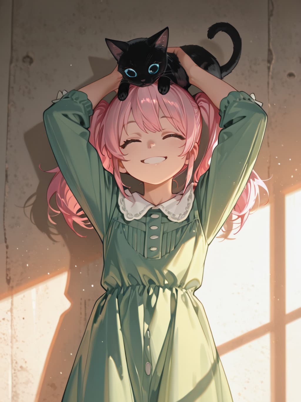 少女と黒猫