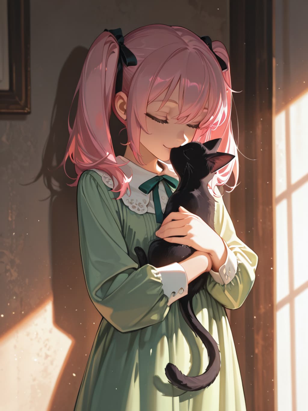 少女と黒猫