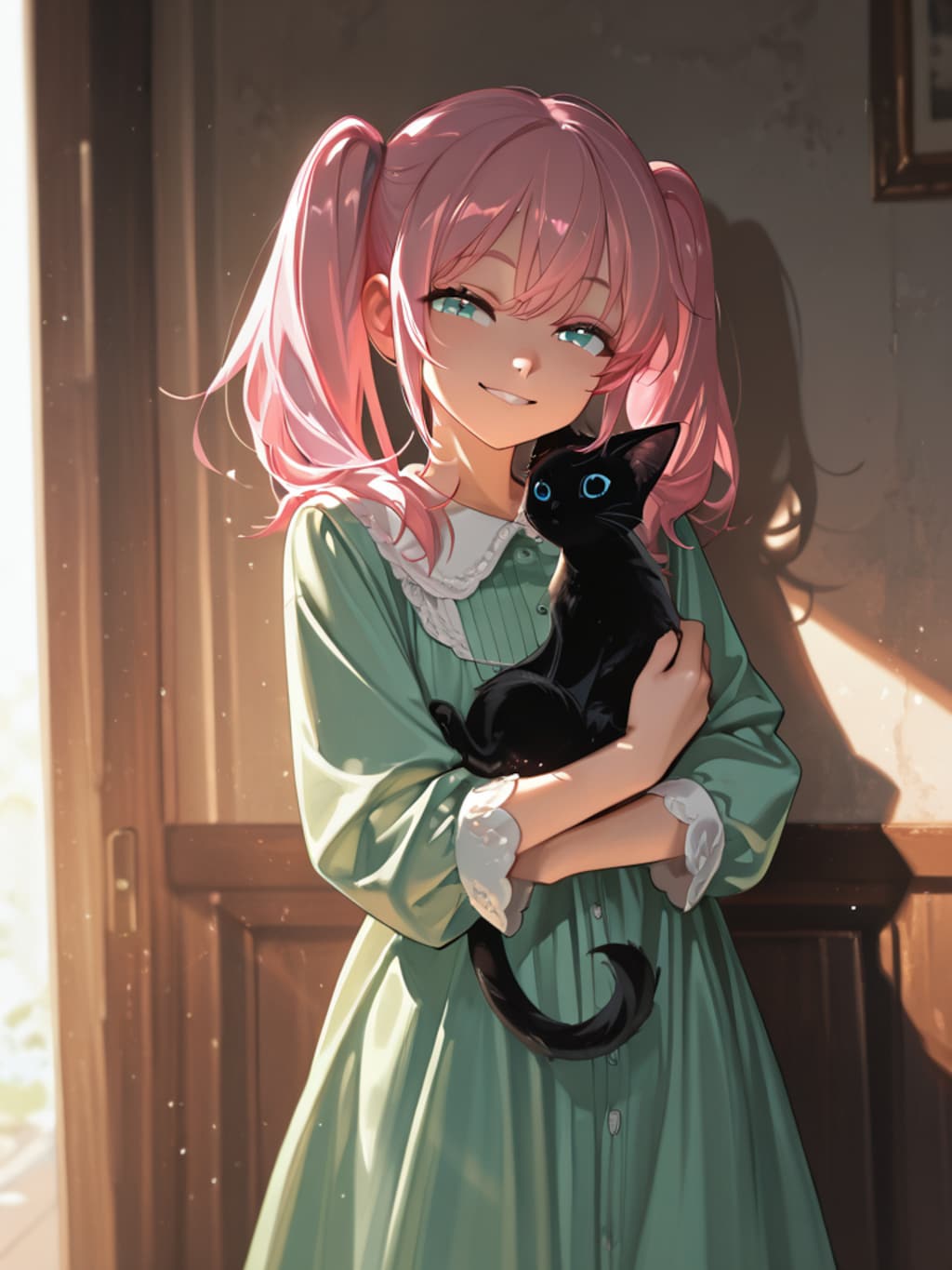 少女と黒猫