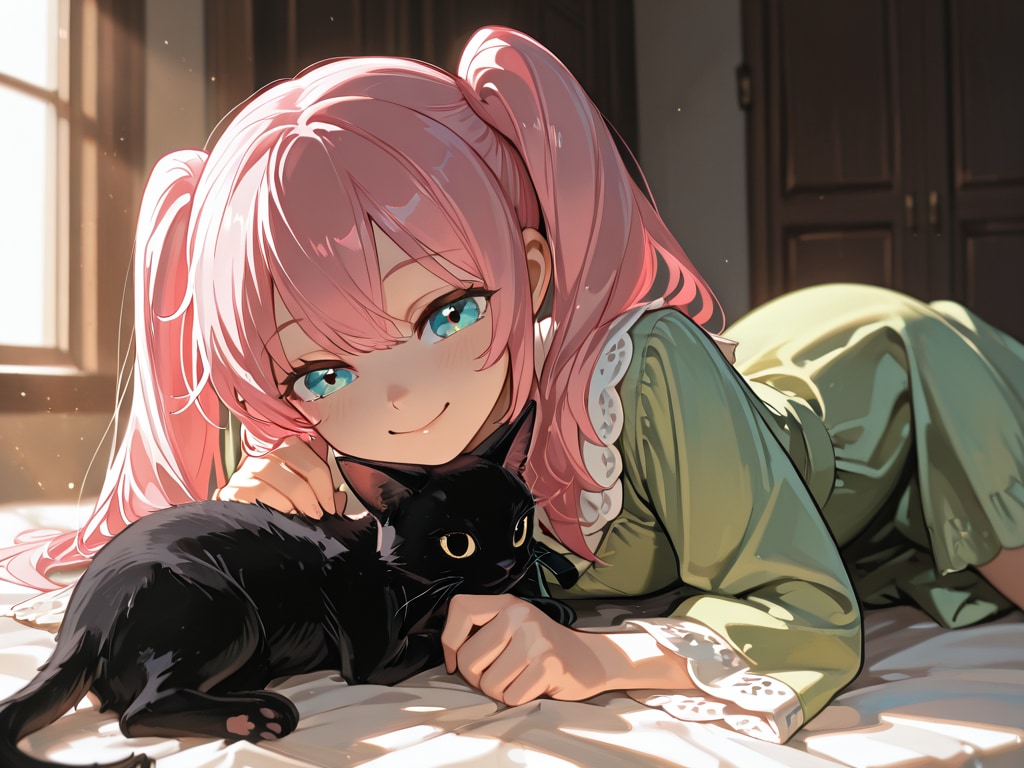 少女と黒猫