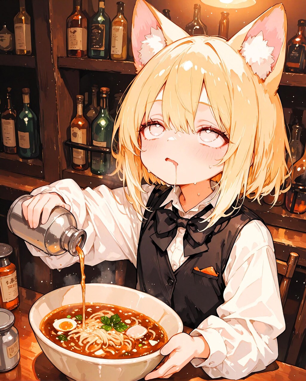 耄碌したバーメイド少女