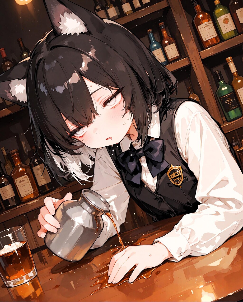 耄碌したバーメイド少女