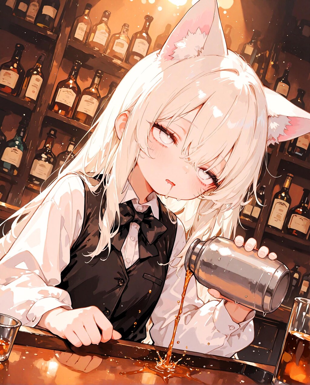 耄碌したバーメイド少女