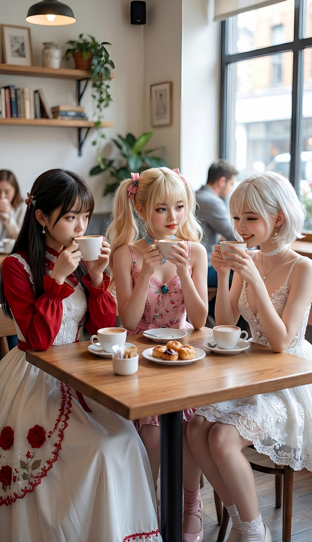 ☕先週投稿モデル達のお茶会🎂🍵　いいねありがとう♥️
